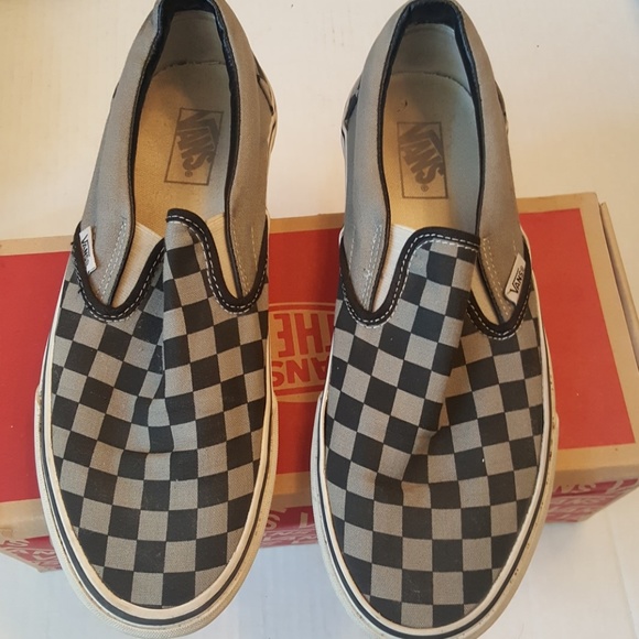 Vans Other - Vans Men's Checkerboard Slip-Ons in Size 9